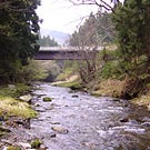 Bridge of path to Ohikodani river