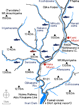 Ojikagawa map