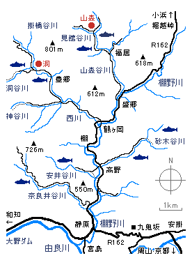 field map of tananogawa