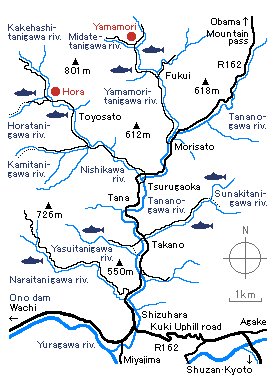 field map of tananogawa