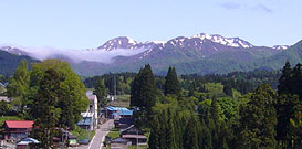 Distant view of Mt. Hakusan
