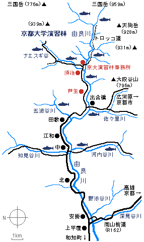 field map of yuragawa
