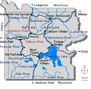 Yellowstone National Park Map