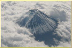 空からの富士山