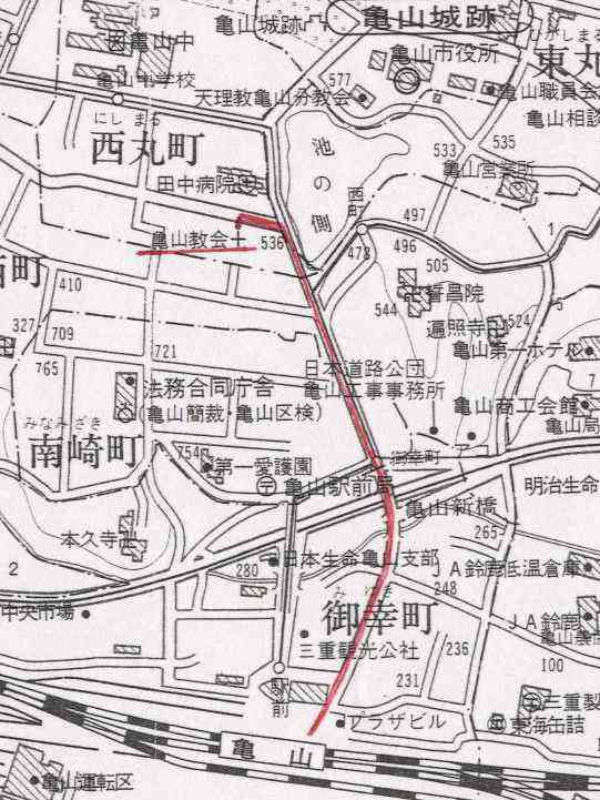 亀山教会地図