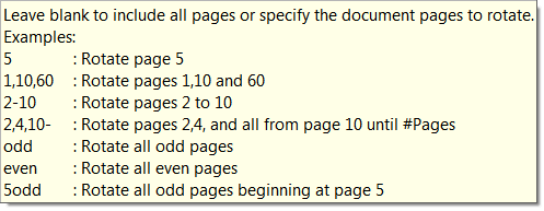 Rotate pages hint help screenshot