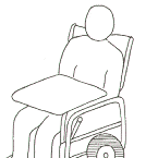 車椅子用テーブルイラスト