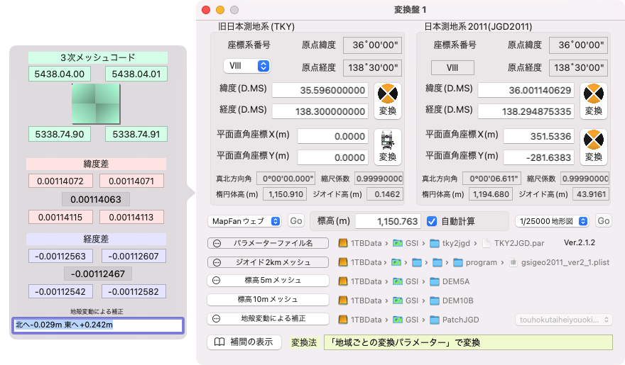 データファイルを総て配置したときの画面