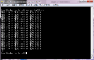 ina226テストプログラム実行